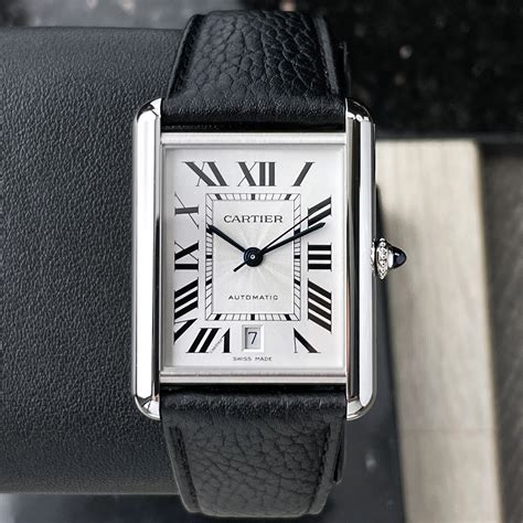 cartier tank watch black strap|cartier tank must interchangeable strap.